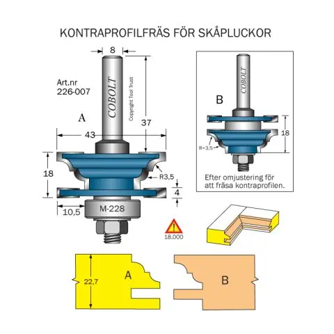 Cobolt 226-007 Kontraprofilfräs prisnedsättning